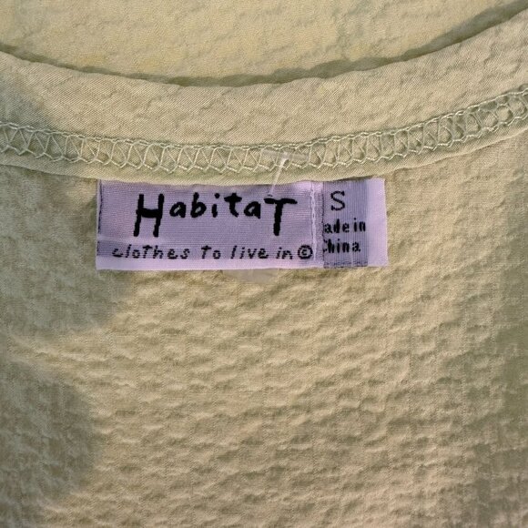 Habitat Clothes to Live In Tunic Top Women Small Green Lagenlook Relaxed - Picture 11 of 11